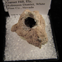 Minerals Specimen: Almandine Garnet, Quartz in Rhyolite from Garnet Hill, Ely, Robinson District, White Pine Co., Nevada Minerals Specimen: Almandine Garnet, Quartz in Rhyolite from Garnet Hill, Ely, Robinson District, White Pine Co., Nevada