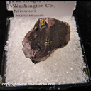 Mineral Specimen: Chalcopyrite and Hematite on Fluorite from Pea Ridge, Sullivan, Washington Co., Missouri Mineral Specimen: Chalcopyrite and Hematite on Fluorite from Pea Ridge, Sullivan, Washington Co., Missouri