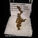 Mineral Specimen: Copper Crystals from Mountain City Mine, Mountain City District, Elko Co., Nevada Mineral Specimen: Copper Crystals from Mountain City Mine, Mountain City District, Elko Co., Nevada