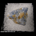 Minerals Specimen: Fluorellestadite in blue Calcite from Crestmore Quarries, Crestmore, Riverside County, California Minerals Specimen: Fluorellestadite in blue Calcite from Crestmore Quarries, Crestmore, Riverside County, California