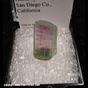 Mineral Specimen: Tourmaline from Himalaya Mine, San Diego Co., California Mineral Specimen: Tourmaline from Himalaya Mine, San Diego Co., California