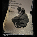 Mineral Specimen: Galena from Pitcher, Cherokee Co., Oklahoma, 1960s Mineral Specimen: Galena from Pitcher, Cherokee Co., Oklahoma, 1960s