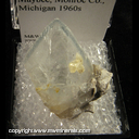 Minerals Specimen: Calcite on Celestine from Maybee, Monroe Co., Michigan 1960s Minerals Specimen: Calcite on Celestine from Maybee, Monroe Co., Michigan 1960s