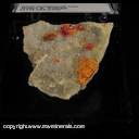 Mineral Specimen: Realgar from Green River Gorge, Franklin, King Co., Washington Mineral Specimen: Realgar from Green River Gorge, Franklin, King Co., Washington