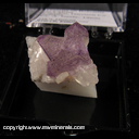 Mineral Specimen: Fluorite on Dolomite on Calcite from Corydon, Harrison Co., Inidiana Mineral Specimen: Fluorite on Dolomite on Calcite from Corydon, Harrison Co., Inidiana
