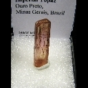Mineral Specimen: Topaz, Imperial from Ouro Preto, Minas Gerais, Brazil Mineral Specimen: Topaz, Imperial from Ouro Preto, Minas Gerais, Brazil