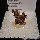 Mineral Specimen: Copper: Cubic Crystals from White Pine Mine, White Pine, Ontonagon County, Michigan