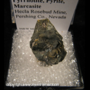 Mineral Specimen: Pyrrhotite, Pyrite, Marcasite from Hecla Rosebud Mine, Pershing Co., Nevada