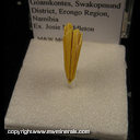 Minerals Specimen: Booltwoodite from Goanikontes Claim, Goanikontes, Swakopmund District, Erongo Region, Namibia, Ex. Josie Middleton Minerals Specimen: Booltwoodite from Goanikontes Claim, Goanikontes, Swakopmund District, Erongo Region, Namibia, Ex. Josie Middleton
