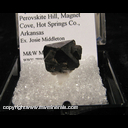 Mineral Specimen: Perovskite variety: Dysanalyte from Perovskite Hill, Magnet Cove, Hot Springs Co., Arkansas, Ex. Josie Middleton Mineral Specimen: Perovskite variety: Dysanalyte from Perovskite Hill, Magnet Cove, Hot Springs Co., Arkansas, Ex. Josie Middleton