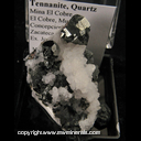 Mineral Specimen: Tennanite, Quartz from Mina El Cobre,El Cobre, Mun de Concepcion del Oro, Zacatecas, Mexico, Ex. Josie Middleton Mineral Specimen: Tennanite, Quartz from Mina El Cobre,El Cobre, Mun de Concepcion del Oro, Zacatecas, Mexico, Ex. Josie Middleton