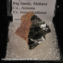 Mineral Specimen: Samarskite, Polycrase from Big Sandy, Mohave Co., Arizona, Ex. Josie Middleton Mineral Specimen: Samarskite, Polycrase from Big Sandy, Mohave Co., Arizona, Ex. Josie Middleton