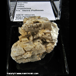 Mineral Specimen: Inyoite from Sijes, Salta, Argentina, Ex. Steve Pullman Mineral Specimen: Inyoite from Sijes, Salta, Argentina, Ex. Steve Pullman