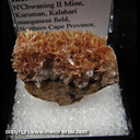 Mineral Specimen: Inesite from N'Chwaning II Mine, Kuraman, Kalahari manganese field, Northern Cape Province, South Africa Mineral Specimen: Inesite from N'Chwaning II Mine, Kuraman, Kalahari manganese field, Northern Cape Province, South Africa
