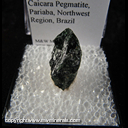 Mineral Specimen: Gahnite from Caicara Pegmatite, Pariaba, Northwest Region, Brazil Mineral Specimen: Gahnite from Caicara Pegmatite, Pariaba, Northwest Region, Brazil