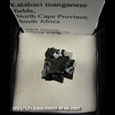 Mineral Specimen: Hausmannite from Kalahari manganese fields, N. Cape Prov., South Africa Mineral Specimen: Hausmannite from Kalahari manganese fields, N. Cape Prov., South Africa