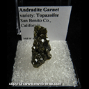 Mineral Specimen: Andradite Garnet variety: Topazolite from San Benito Co., California Mineral Specimen: Andradite Garnet variety: Topazolite from San Benito Co., California