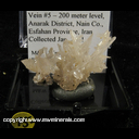 Mineral Specimen: Cerussite variety: Snowflake from Nakhlak Mine, Vein #5 - 200 meter level, Anarak District, Nain Co., Esfahan Prov., Iran, collected Jan. 2001 Mineral Specimen: Cerussite variety: Snowflake from Nakhlak Mine, Vein #5 - 200 meter level, Anarak District, Nain Co., Esfahan Prov., Iran, collected Jan. 2001