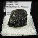 Mineral Specimen: Schorlomite from Kimzey Calcite Quarry (Calcite Hill), Magnet Cove, Hot Spring Co., Arkansas Mineral Specimen: Schorlomite from Kimzey Calcite Quarry (Calcite Hill), Magnet Cove, Hot Spring Co., Arkansas