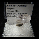 Mineral Specimen: Amethst/Quartz Scepter (Double Terminated) from Liliana Mine, Mun. de Chihuahua, Chihuahua, Mexico Mineral Specimen: Amethst/Quartz Scepter (Double Terminated) from Liliana Mine, Mun. de Chihuahua, Chihuahua, Mexico