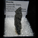 Mineral Specimen: Deerite from Laytonville Quarry, Laytonville, Mendocino Co., California Collected by Steve Pullman Mineral Specimen: Deerite from Laytonville Quarry, Laytonville, Mendocino Co., California Collected by Steve Pullman