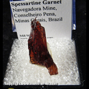 Mineral Specimen: Spessartine Garnet from Navegadora Mine, Conselheiro Pena, Minas Gerais, Brazil