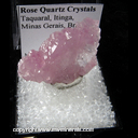 Mineral Specimen: Rose Quartz Crystals from Taquaral district, Itinga, Minas Gerais, Brazil Mineral Specimen: Rose Quartz Crystals from Taquaral district, Itinga, Minas Gerais, Brazil