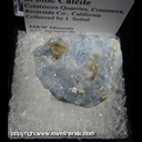 Mineral Specimen: Fluorellestadite (TL), Tobermorite in Blue Calcite from Crestmore Quarries, Crestmore, Riverside Co., California, Collected by John Seibel Mineral Specimen: Fluorellestadite (TL), Tobermorite in Blue Calcite from Crestmore Quarries, Crestmore, Riverside Co., California, Collected by John Seibel