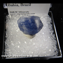 Mineral Specimen: Dumortierite Included in Quartz from Vaca Morta (Dead Cow) Quarry, Bahia, Brazil Mineral Specimen: Dumortierite Included in Quartz from Vaca Morta (Dead Cow) Quarry, Bahia, Brazil