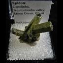 Mineral Specimen: Epidote from Capelinha, Jequitinhonha valley, Minas Gerais, Brazil Mineral Specimen: Epidote from Capelinha, Jequitinhonha valley, Minas Gerais, Brazil