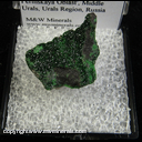 Mineral Specimen: Uvarovite Garnet from Saranovskii Mine, Saranovskaya Village, Gornozavodskii area, Permskaya Oblast', Middle Urals, Urals Region, Russia Mineral Specimen: Uvarovite Garnet from Saranovskii Mine, Saranovskaya Village, Gornozavodskii area, Permskaya Oblast', Middle Urals, Urals Region, Russia