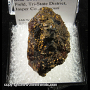 Mineral Specimen: Chalcopyrite Epitaxial growth on Rubyjack Sphalerite from Tri State District, Joplin, Missouri Mineral Specimen: Chalcopyrite Epitaxial growth on Rubyjack Sphalerite from Tri State District, Joplin, Missouri