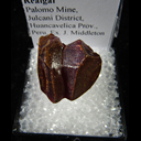 Mineral Specimen: Realgar from Palomo Mine, Julcani District, Huancavaelica Prov., Peru, Ex. Josie Middleton Mineral Specimen: Realgar from Palomo Mine, Julcani District, Huancavaelica Prov., Peru, Ex. Josie Middleton