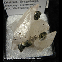 Mineral Specimen: Calcite, Pyrite from Schlema-Hartenstein District, Erzgebirge, Saxony, Germany, Ex. Wolfgang Henkel Mineral Specimen: Calcite, Pyrite from Schlema-Hartenstein District, Erzgebirge, Saxony, Germany, Ex. Wolfgang Henkel