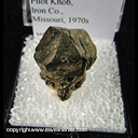 Mineral Specimen: Pyrite from Pilot Knob Mine, Pilot Knob, Iron Co., Missouri, 1970s Mineral Specimen: Pyrite from Pilot Knob Mine, Pilot Knob, Iron Co., Missouri, 1970s