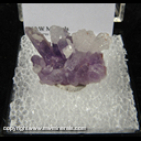 Mineral Specimen: Calcite on Amethyst from Guanajuato, Guanajuato, Mexico Mineral Specimen: Calcite on Amethyst from Guanajuato, Guanajuato, Mexico
