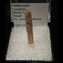 Mineral Specimen: Childrenite from Linopolis, Minas Gerais, Brazil, Ex. Josie Middleton Mineral Specimen: Childrenite from Linopolis, Minas Gerais, Brazil, Ex. Josie Middleton