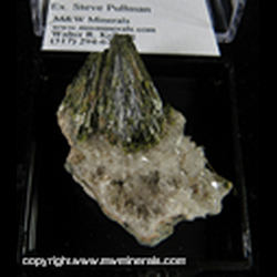 Mineral Specimen: Epidote, Quartz from Mina Cinthia, Cordillera Kari-Kari, Potosi city, Potosi Department, Bolivia Ex. Steve Pullman Mineral Specimen: Epidote, Quartz from Mina Cinthia, Cordillera Kari-Kari, Potosi city, Potosi Department, Bolivia Ex. Steve Pullman