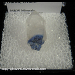 Mineral Specimen: Dumortierite Included in Quartz from Vaca Morta (Dead Cow) Quarry, Bahia, Brazil Mineral Specimen: Dumortierite Included in Quartz from Vaca Morta (Dead Cow) Quarry, Bahia, Brazil