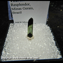 Mineral Specimen: Tourmaline from Resplendor, Minas Gerais, Brazil Mineral Specimen: Tourmaline from Resplendor, Minas Gerais, Brazil
