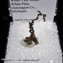 Mineral Specimen: Copper, Chain Crystals from White Pine Mine, White Pine, Ontonagon County, Michigan Mineral Specimen: Copper, Chain Crystals from White Pine Mine, White Pine, Ontonagon County, Michigan