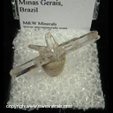 Mineral Specimen: Quartz with minor Included Brookite and Rutile from Diamantina, Minas Gerais, Brazil