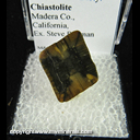 Mineral Specimen: Andalusite, variety: Chiastolite (polished) from Madera Co., California