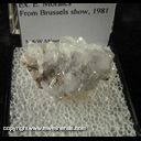 Mineral Specimen: Anglesite from Tsumeb, Namibia, Ex. E. Morales, from Brussels show, 1981 Mineral Specimen: Anglesite from Tsumeb, Namibia, Ex. E. Morales, from Brussels show, 1981