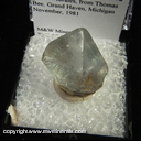 Mineral Specimen: Topaz from Grischum, Switzerland, Ex. E. Morales, from Thomas Bee, Grand Haven, Michigan, November, 1981 Mineral Specimen: Topaz from Grischum, Switzerland, Ex. E. Morales, from Thomas Bee, Grand Haven, Michigan, November, 1981