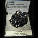 Mineral Specimen: Cuprite Crystals from Tsumeb, Namibia, Ex. E. Morales, from Roberts Minerals, San Francisco show, 8/1982 Mineral Specimen: Cuprite Crystals from Tsumeb, Namibia, Ex. E. Morales, from Roberts Minerals, San Francisco show, 8/1982