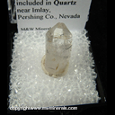 Mineral Specimen: Stibnite and Cervantite Included in Quartz from near Imlay, Pershing Co., Nevada Mineral Specimen: Stibnite and Cervantite Included in Quartz from near Imlay, Pershing Co., Nevada