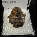 Mineral Specimen: Calcite from Pugh Quarry, Custar, Wood Co, Ohio, 1960s Mineral Specimen: Calcite from Pugh Quarry, Custar, Wood Co, Ohio, 1960s