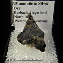 Mineral Specimen: Ulmannite in Silver Ore from Burbach, Siegerland, North Rhine-Westphalia, Germany Mineral Specimen: Ulmannite in Silver Ore from Burbach, Siegerland, North Rhine-Westphalia, Germany
