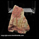 Mineral Specimen: Zoisite variety: Thulite, Quartz from Leksvik Thulite Quarry, Hindremseter, Leksvik, Trondelag, Norway Mineral Specimen: Zoisite variety: Thulite, Quartz from Leksvik Thulite Quarry, Hindremseter, Leksvik, Trondelag, Norway